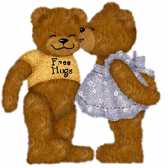 Misie w brokatowych koszulkach buziak